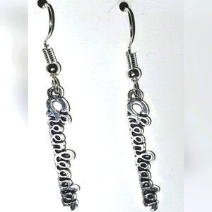 Hand crafted antique cheerleader earrings